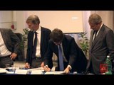 Pompei (NA) - Franceschini, Del Rio e il commissario europeo Hahn agli scavi -2- (17.07.14)