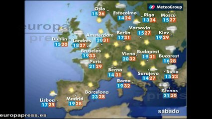 Previsión del tiempo para este viernes 18 de julio