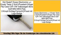 Preise Einkaufs Essex Electronics ® Ersatz Taste 2 Schlüsselanhänger Flip Case für VW Volkswagen Bora Golf MK4 MK5 Polo 2-Knopf-Schlag-Fernschlüssel mit Logo-Badge