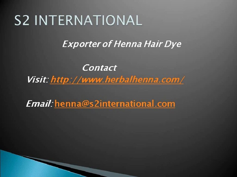 S2 International : Henna Hair Dye suppliers