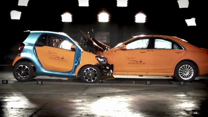 Smart Fortwo : un crash-test à 50 km/h avec une Mercedes Classe S
