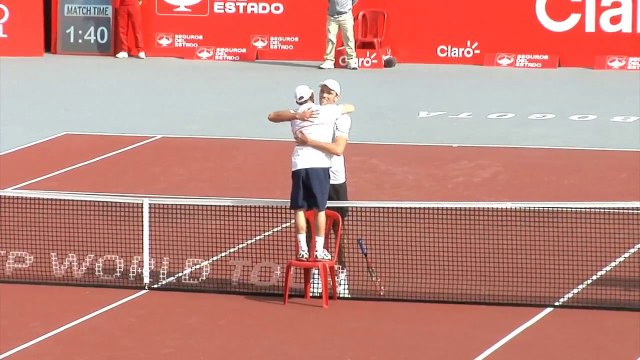 Joueurs de Tennis plein d'humour... 1m75 VS 2m11