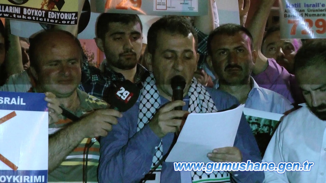 Gümüşhane İsrail'i Lanetledi