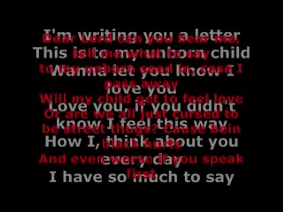 2PAC - LETTER TO MY UNBORN CHILD (Lyrics / Paroles)