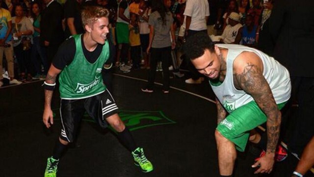Justin Bieber Vs Chris Brown Basketball Game 2014 FULL MATCH
