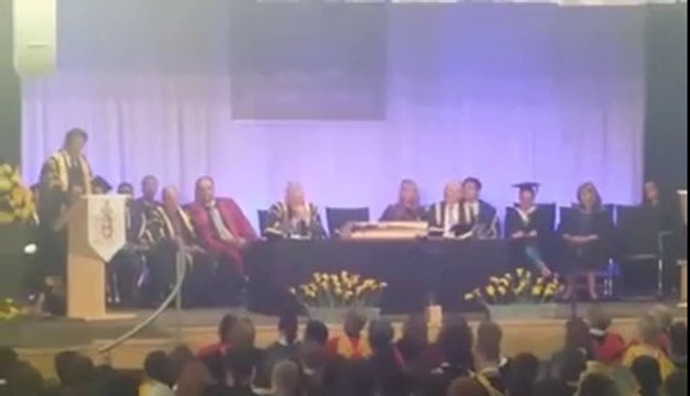Imran Khan at Bradford University making his final Speech as Chancellor after serving the University for 9 years