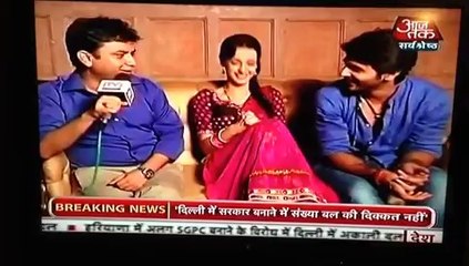 Sanaya on Sbb with S Tiwari on RR set July 18 2014