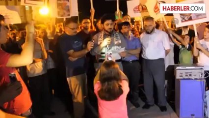 İsrail'in Gazze saldırılarının protesto edilmesi -