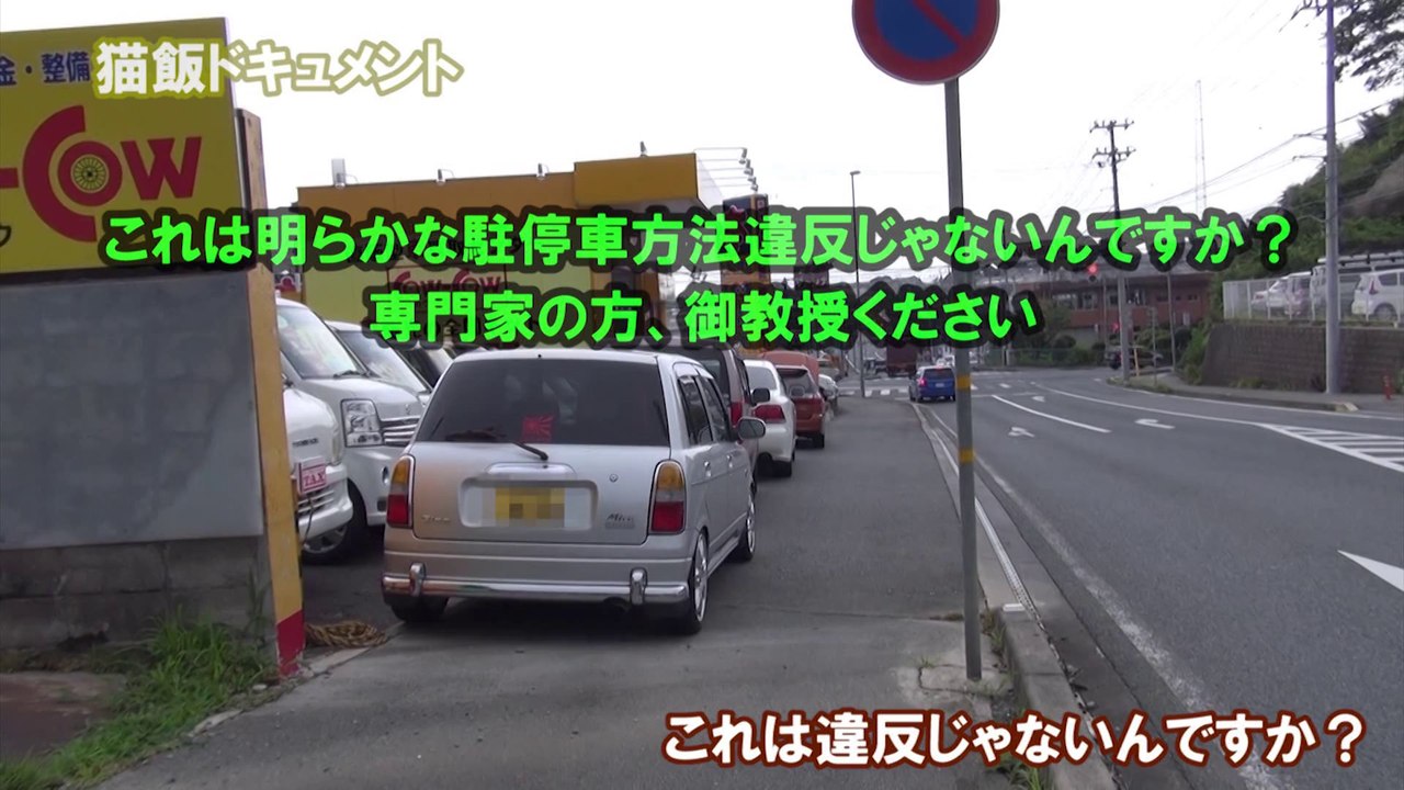豪快な歩道駐車