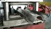 Guide rail forming machine cutting system