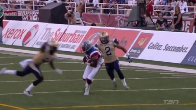 So funny Football player scores his first Touch Down and hugged the referee