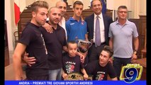 ANDRIA | Premiati tre giovani sportivi andriesi