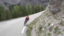 Descente en vélo du Col d'Izoard filmé à la GoPro - Etape 14 du Tour de France 2014