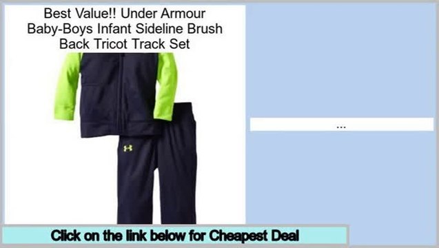 Deals Under Armour Baby-Boys Infant Sideline Brush Back Tricot Track Set