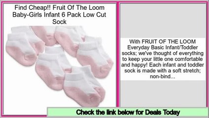 Better Price Fruit Of The Loom Baby-Girls Infant 6 Pack Low Cut Sock