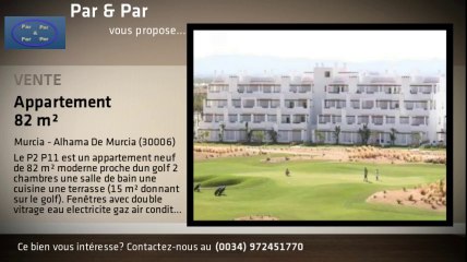 P2 P11 - Appartement neuf de 2 chambres avec vues sur le golf