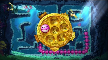 Rayman Origins - Abysse pétoche - Niveau 3 : Mini murène - maxi galère