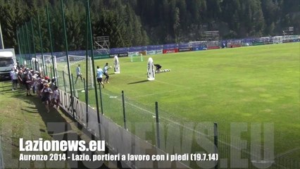 AURONZO 2014 - Lazio, portieri a lavoro con i piedi (19.7.14)