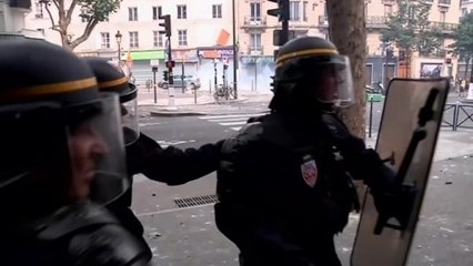French police fire tear gas as banned pro-Palestinian protest turns violent