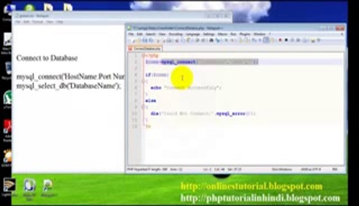 PHP Tutorial in Hindi Urdu-60 Connect to MySQL Database-2 2  by sharaj khan full hd