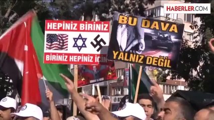 İsrail'in Gazze'ye saldırılarının protesto edilmesi