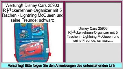 Top-Bewertung Disney Cars 25903 Rückenlehnen-Organizer mit 5 Taschen - Lightning McQueen und seine Freunde; schwarz