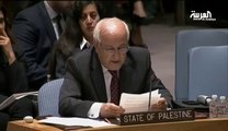 -اقوام متحدہ میں فلسطینی سفیر بیان دیتے-