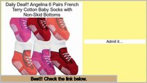 Low Price Angelina 6 Pairs French Terry Cotton Baby Socks with Non-Skid Bottoms