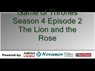 Game of Thrones Season 4 Episode 2 – The Lion and the Rose