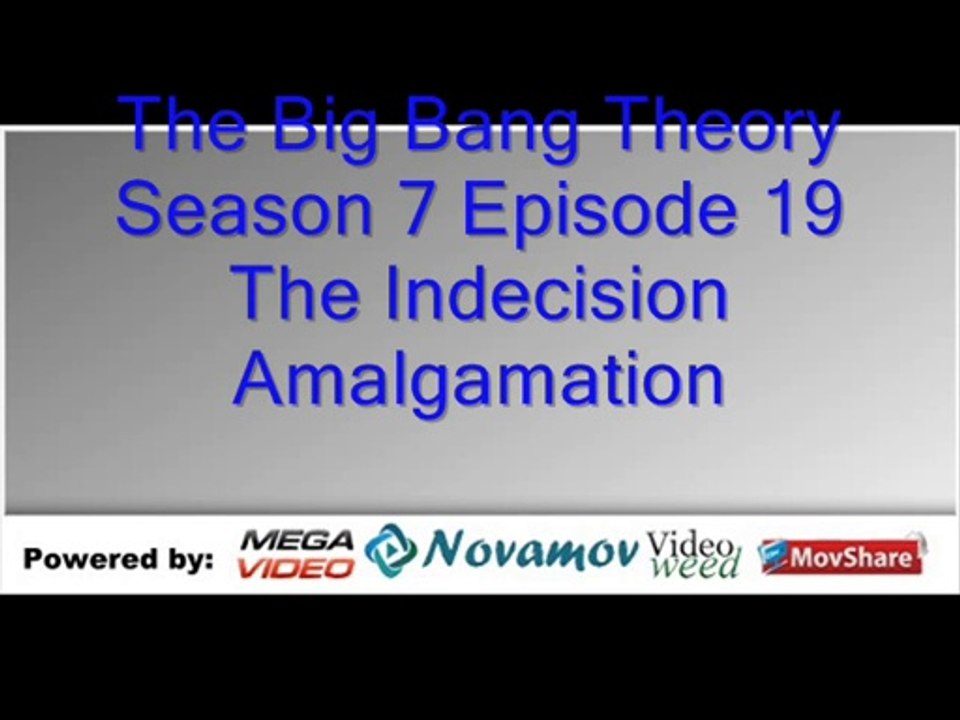 The Big Bang Theory Season 7 Episode 19 – The Indecision Amalgam