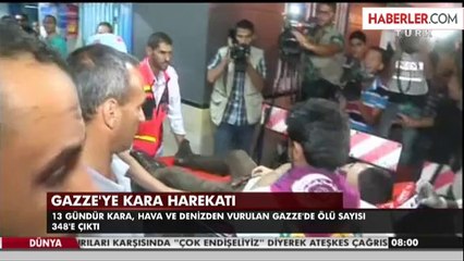 İsrail'in Gazze Saldırısı: 348 Ölü 2650 Yaralı