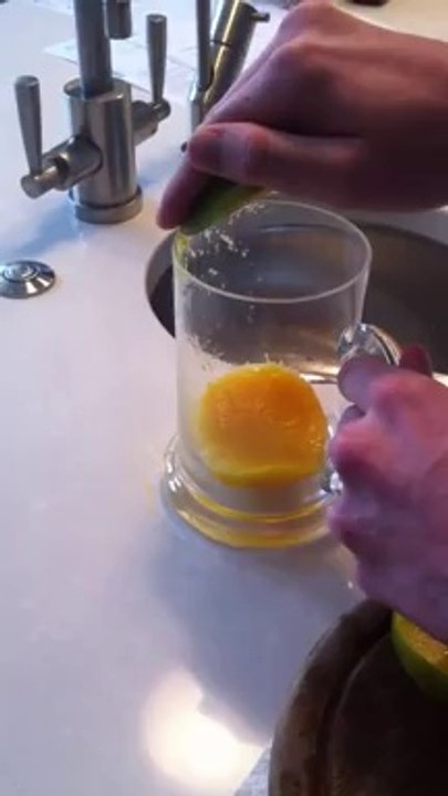 How to peel a mango.