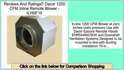 Low Prices Dacor 1200 CFM Inline Remote Blower - ILHSF10