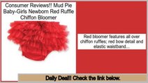Daily Deal Mud Pie Baby-Girls Newborn Red Ruffle Chiffon Bloomer