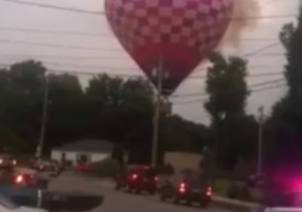 Hot Air Balloon Hits Power Lines in Clinton, MA