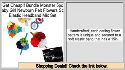 Save Price Bundle Monster 5pc Baby Girl Newborn Felt Flowers Soft Elastic Headband Mix Set