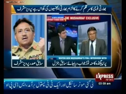 Mushraff Replied Aggressively to Indian Anchor on Kargil WAR