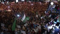 Manifestaciones a favor y en contra de la intervención israelí en Gaza