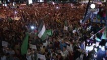 Gazze saldırıları Tel Aviv'de de protesto edildi