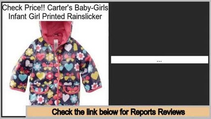 Save Price Carter's Baby-Girls Infant Girl Printed Rainslicker