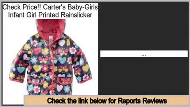 Save Price Carter's Baby-Girls Infant Girl Printed Rainslicker
