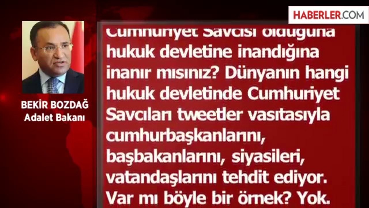 Adalet Bakanı Bozdağ: Zekeriya Öz Başbakan'ı Tehdit Ediyor