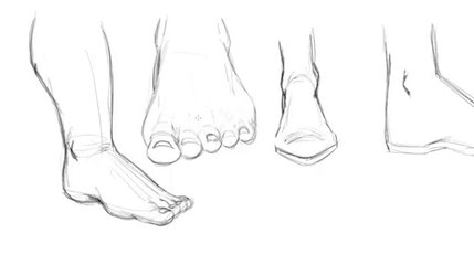 How to Draw - Feet - Video Tutorial ( Narrated )