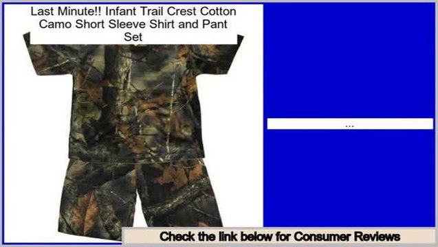 Deals Online Infant Trail Crest Cotton Camo Short Sleeve Shirt and Pant Set