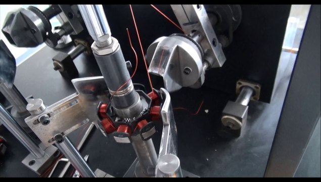 Magneto stator winding needle winding