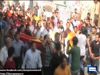 Dunya news-Palestinian children burning in the fire of Israeli barbarism