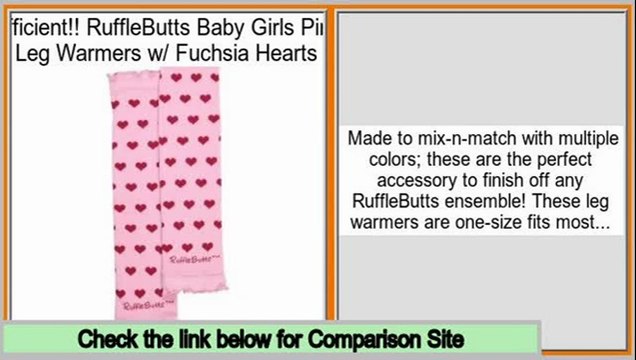 Cheap Deals RuffleButts Baby Girls Pink Leg Warmers w/ Fuchsia Hearts