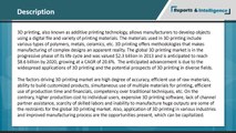 Global 3D Printing Market (Technology, Material, Services, Application and Geography) - Size, Share, Global Trends, Company Profiles, Demand, Insights, Analysis, Research, Report, Opportunities, Segmentation and Forecast, 2013 - 2020