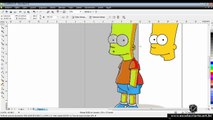 Curso de Corel Draw X5 Aula 19 - Bart Simpson Parte 3 de 6