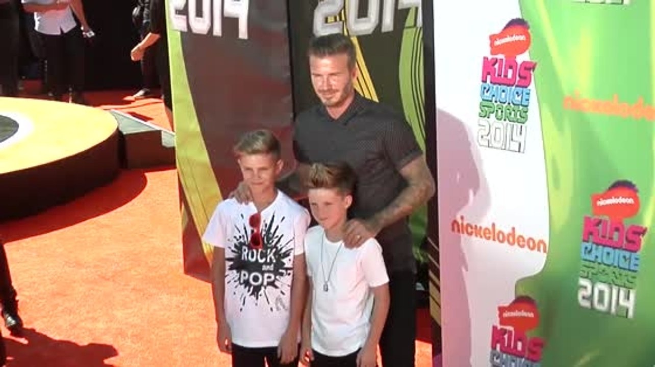 David Beckham und seine Söhne glänzen bei den Nickelodeon Kids' Choice Awards